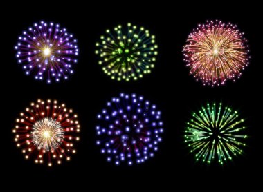 mutlu yeni yıl havai fişek seti