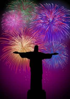 mutlu yeni yıl havai fişek rio, Brezilya