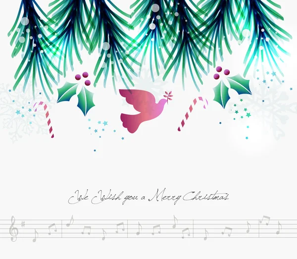 Merry Xmas hedendaagse muzikale card — Stockvector