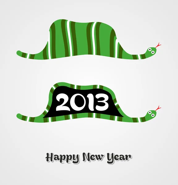 Vintage Happy New year 2013 concept snake — Stock Vector