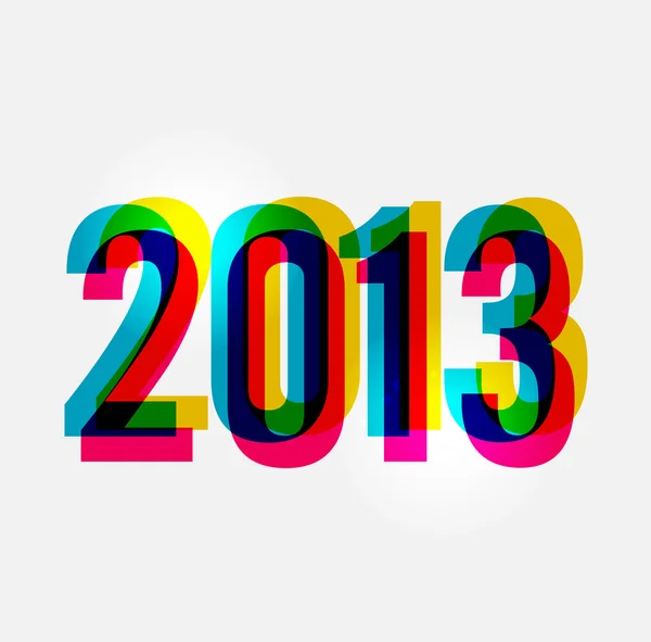 Ano Novo feliz moderno 2013 — Vetor de Stock