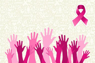 Global breast cancer awareness campaign clipart
