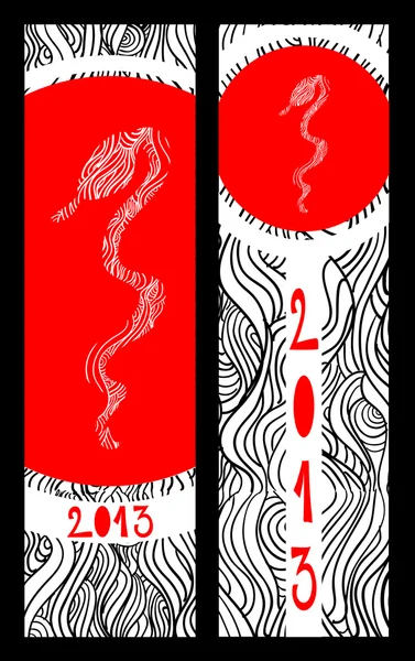 Čínský Nový rok hada bannerů — Stock fotografie