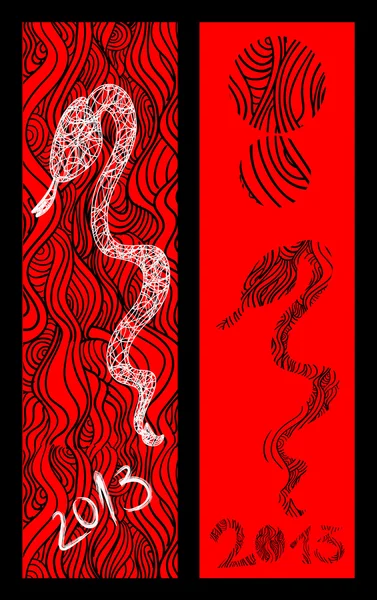Китайський Новий рік змії плакат — стокове фото