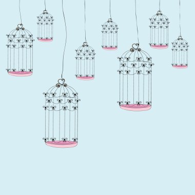 kuş kafesi arka plan