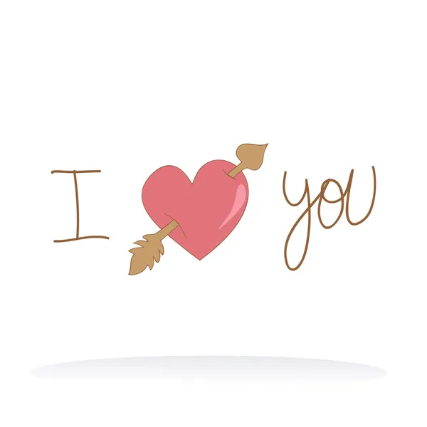 Valentine miluji tě — Stockový vektor