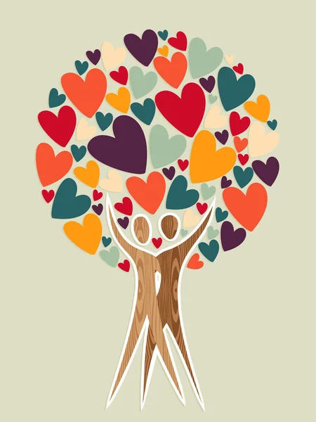 Árbol familiar del amor — Archivo Imágenes Vectoriales