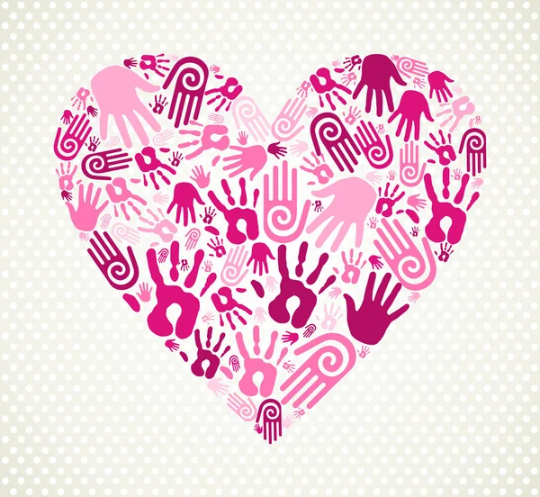 Ręka serce miłości — Wektor stockowy