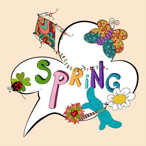 Весна спливаючу підказку — стоковий вектор