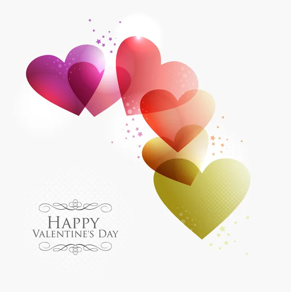 Transparante Valentine harten — Stockvector