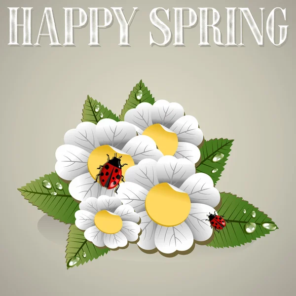 幸せな春の背景 — 图库矢量图片