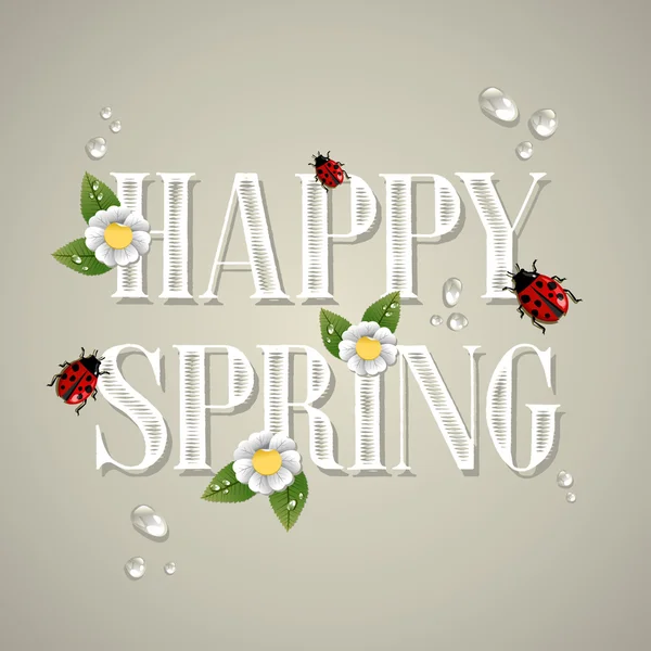 Happy spring background — Stock Vector