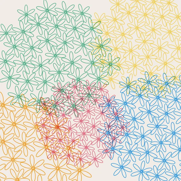 다채로운 투명 꽃 — 스톡 벡터