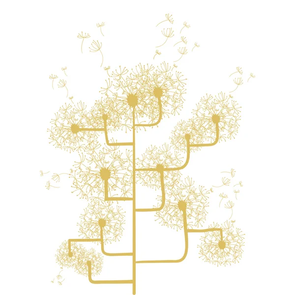 Concept arbre de pissenlit — Image vectorielle
