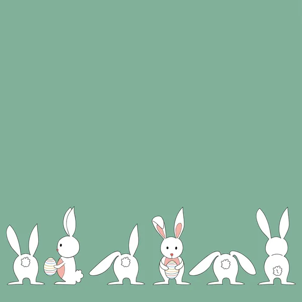 复活节兔宝宝设置 — 图库矢量图片