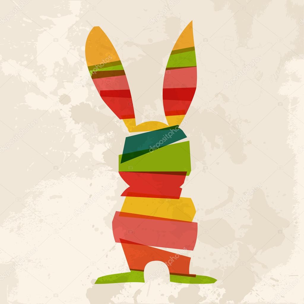 Diversity grunge Easter bunny