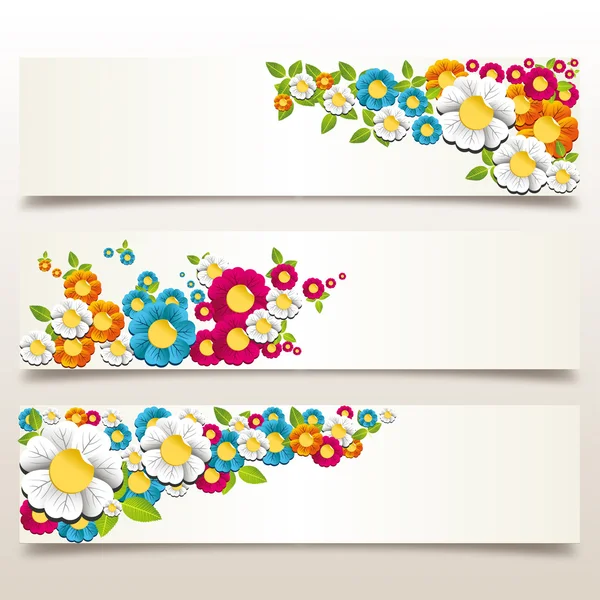 Άνοιξη λουλούδι banner — Διανυσματικό Αρχείο