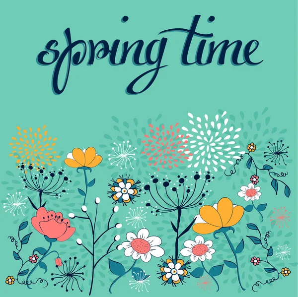 Spring time flower background — Stock Vector