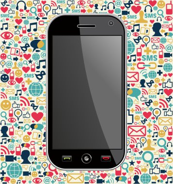 akıllı telefon ağ kutsal kişilerin resmi arka plan