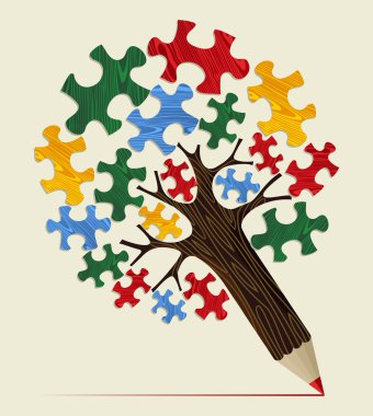Jigsaw Stratejik Kavram kalem ağaç