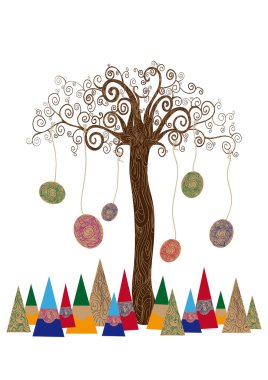 izole sanat ağacı kavramı