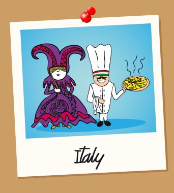 İtalya seyahat polaroid