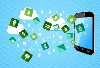 akıllı telefon Eko Dostu simgeleri