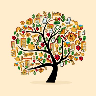 ağaç gayrimenkul Icon set