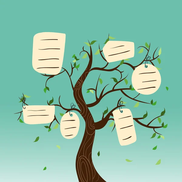 Colgar árbol genealógico — Vector de stock