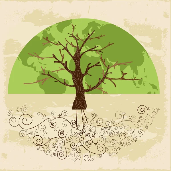 Tree world concept — Stock Vector