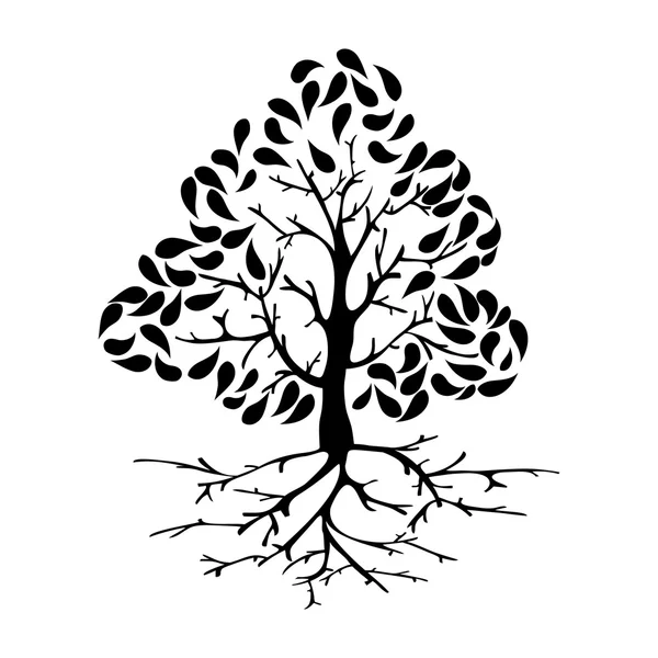 Tree icon silhouette — Stock Vector