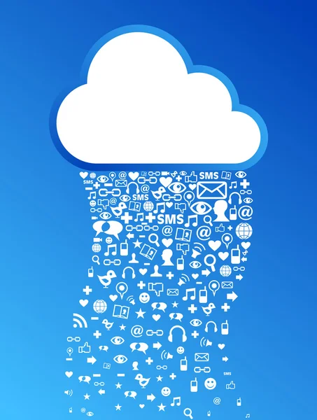 Cloud computing ikon bakgrund — Stock vektor
