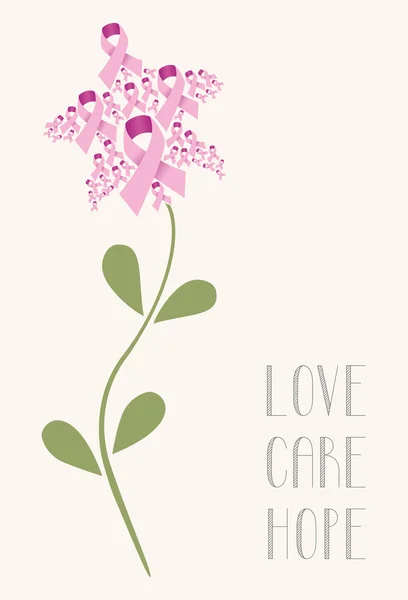 Αγάπη το λουλούδι έννοια προσοχής ελπίδα — Διανυσματικό Αρχείο