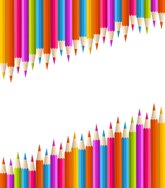 Color pencil set seamless background.