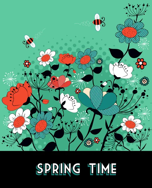 Frühling Zeit Garten Hintergrund — Stockvektor