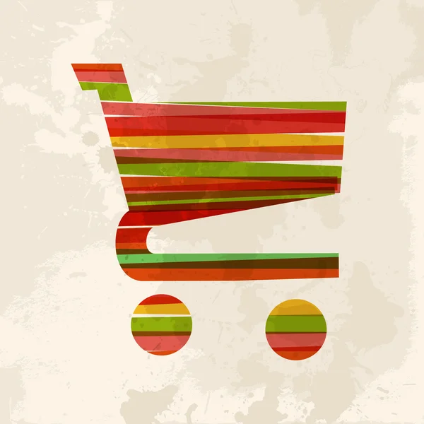 Vintage multicolore e-commerce — Vettoriale Stock