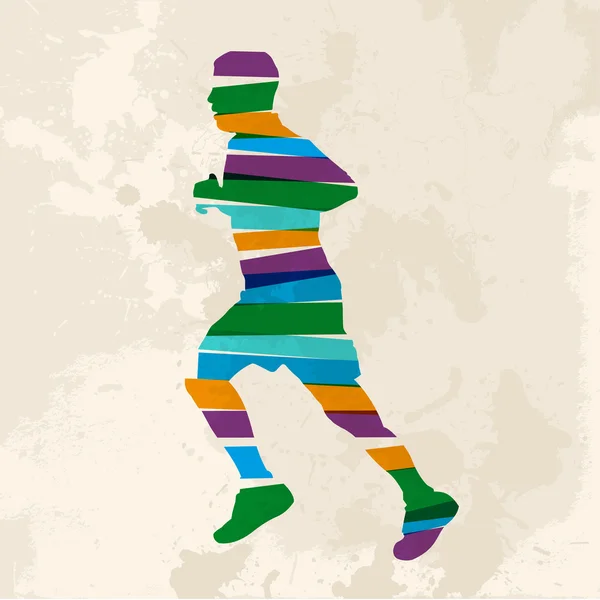 Joggeuse multicolore vintage — Image vectorielle