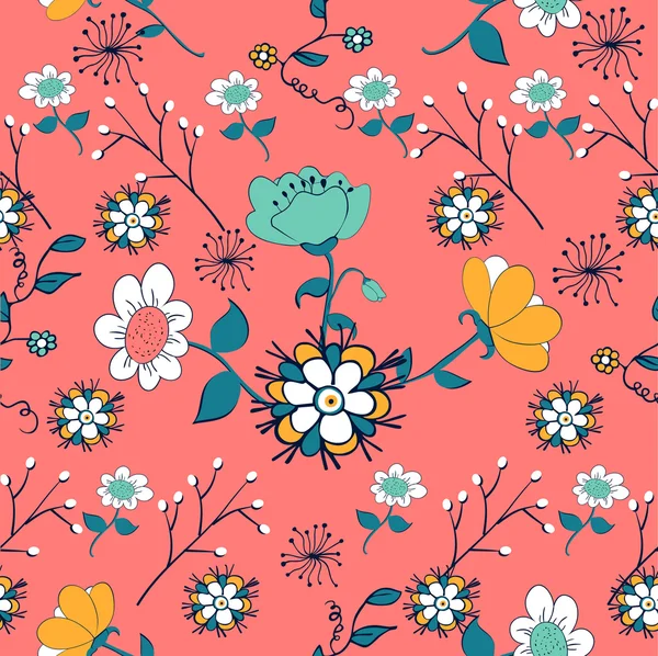 Vintage bloemen patroon — Stockvector