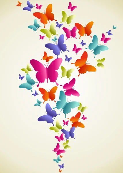Farfalla spruzzi colorati — Vettoriale Stock