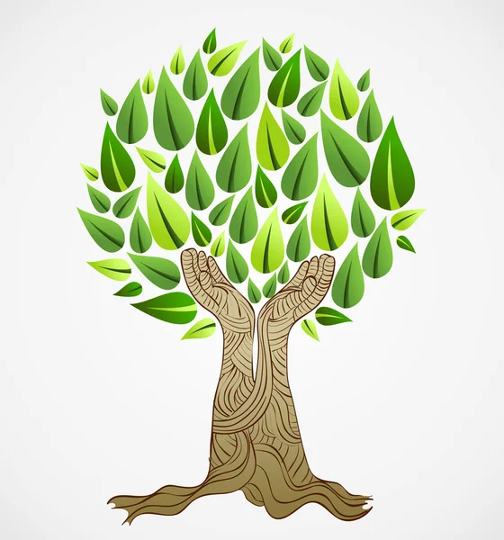 Gröna konceptet träd — Stock vektor