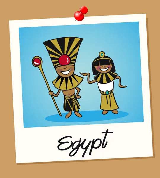 Egypte reizen polaroid — Stockvector