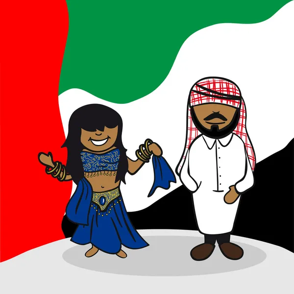 Bienvenido a Emiratos Árabes — Vector de stock