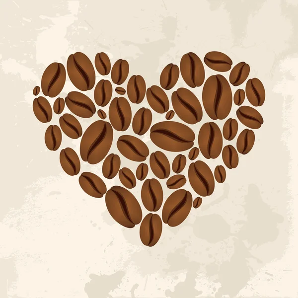 Café amor concepto — Vector de stock