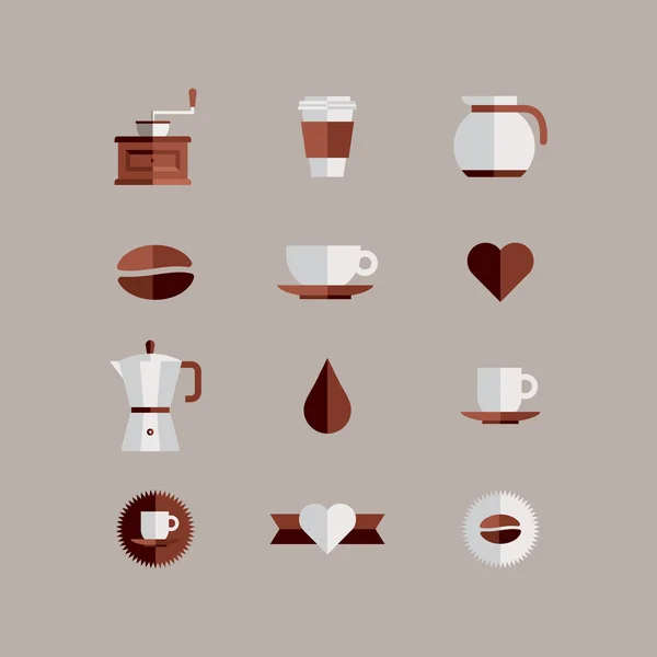 Icônes de café — Image vectorielle