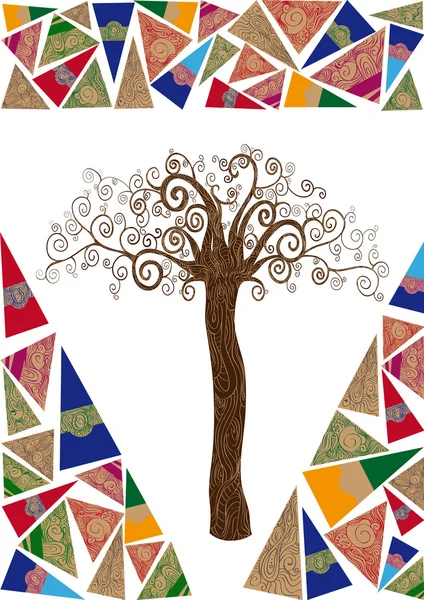 Idea dell'albero art noveau — Vettoriale Stock