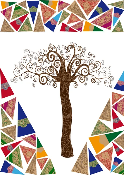 Art noveau árbol idea — Vector de stock