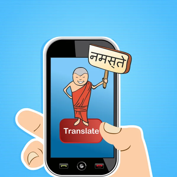 Smart phone translate concept — Stock Vector