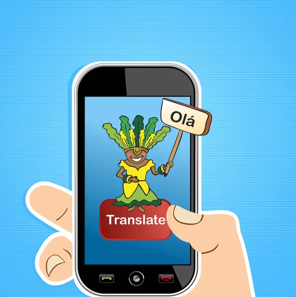 Smart phone translate concept — Stock Vector