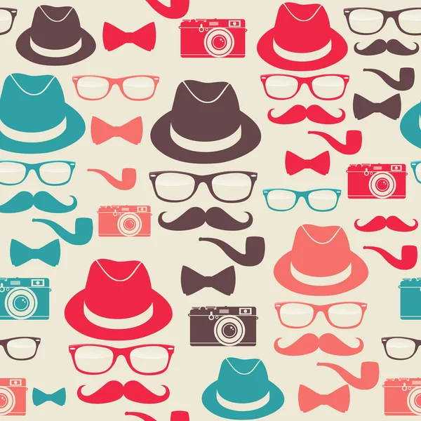 Hipsters seamless pattern — Stock Vector