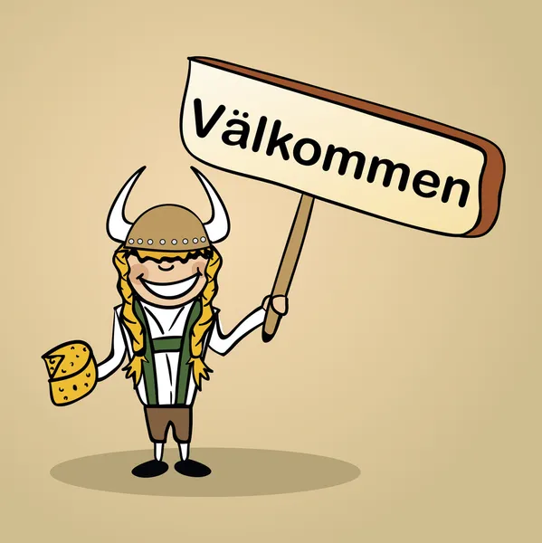 Witamy w Szwecji projekt — Wektor stockowy